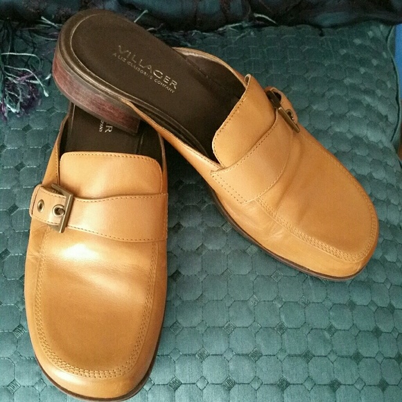 Tan Villager 'Liz Claiborne' Mules - Picture 1 of 4